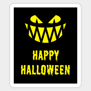 Happy Halloween Fright (Jack O’Lantern / Smile / Teeth / Yellow) Magnet